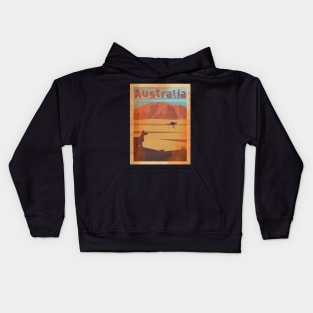 Australia vintage retro travel poster Kids Hoodie